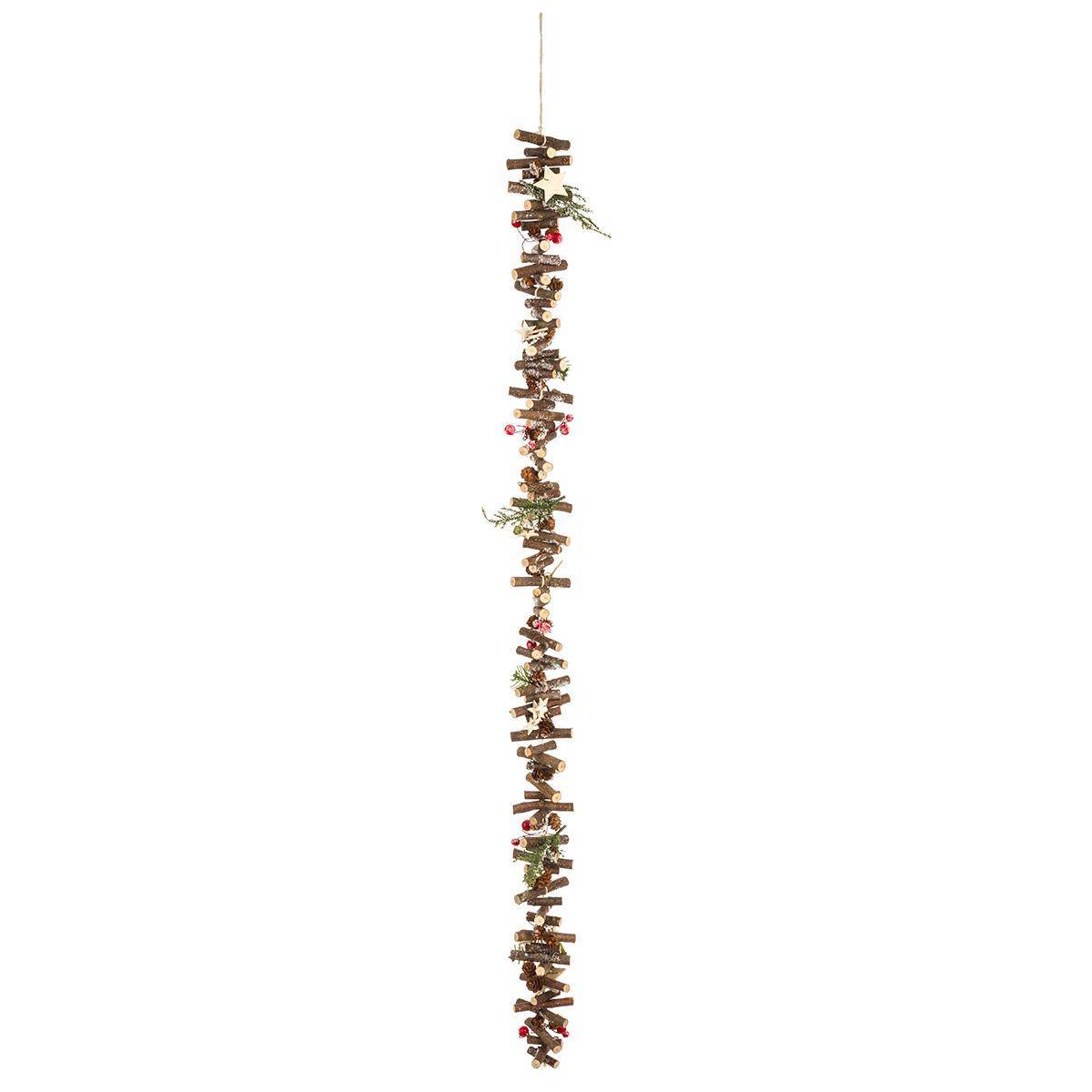 Atmosphera - Guirlande bois rondins branches et baies 1 m - Atmosphera Créateur d'intérieur - Imagen 1