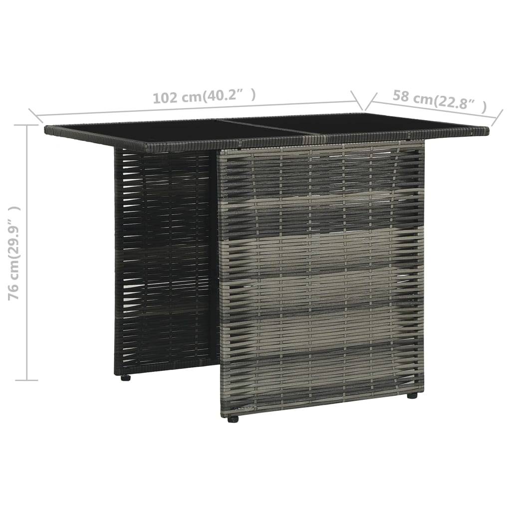 Vidaxl - Ensemble de bistro 3 pcs avec coussins Résine tressée Gris vidaXL 47745 - Imagen 3