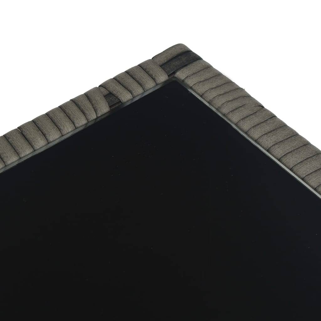Vidaxl - Ensemble de bistro 3 pcs avec coussins Résine tressée Gris vidaXL 47745 - Imagen 4