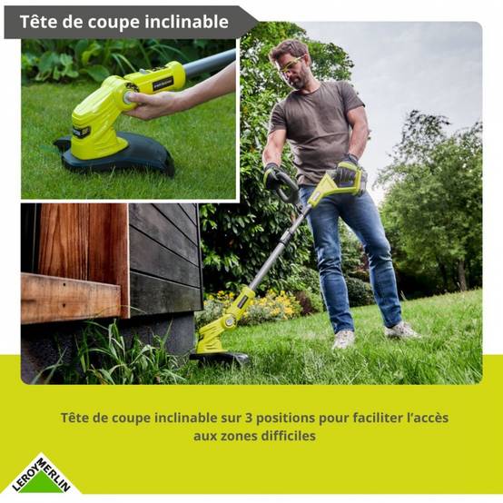 Ryobi - Coupe-bordures sur batterie, OLT1832 RYOBI 18V, sans batterie + 2 bobines, l.30 cm - Image 3