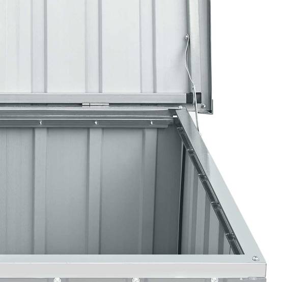 Boîte Rangement Acier Galvanisé pour Coussins et Outils de Jardin Gris 129x67x65 cm – ComfortXL Outdoor Living - Image 9