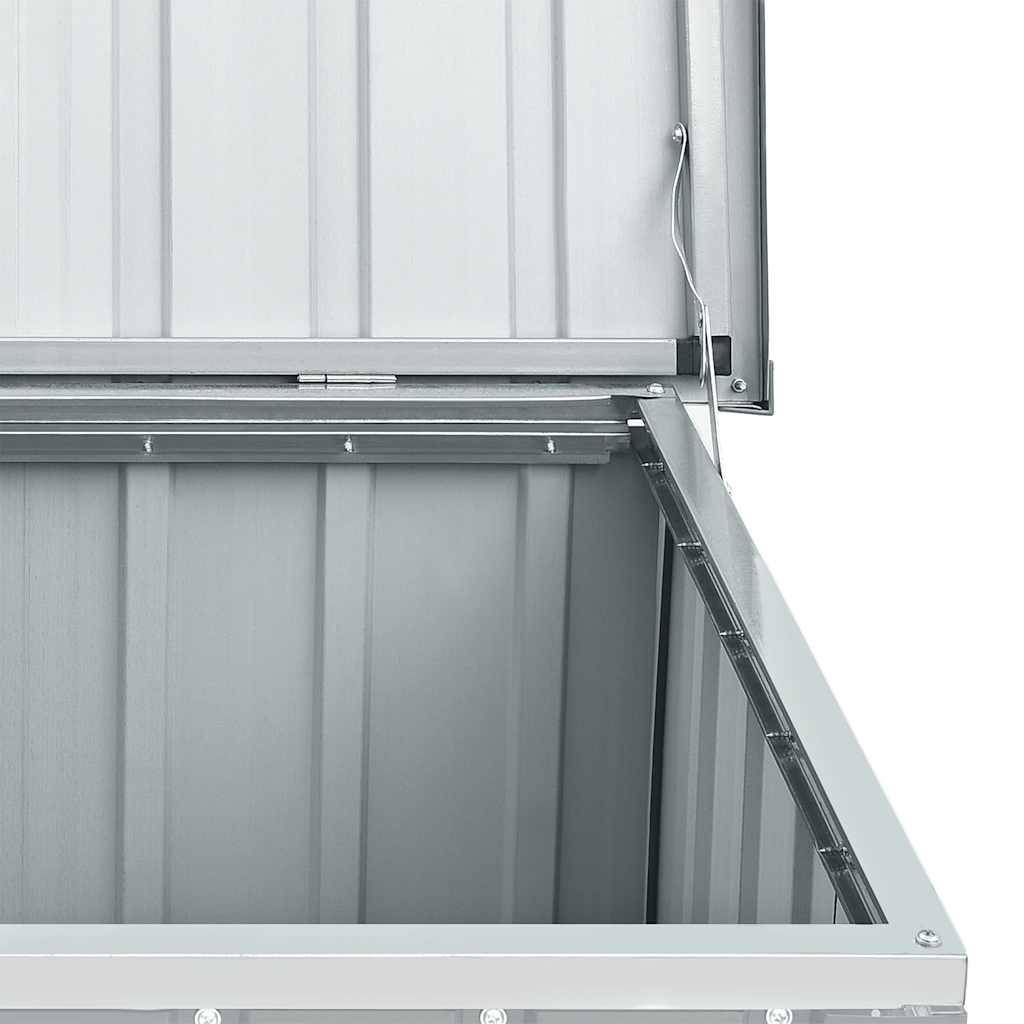 Boîte Rangement Acier Galvanisé pour Coussins et Outils de Jardin Gris 129x67x65 cm – ComfortXL Outdoor Living - Image 9