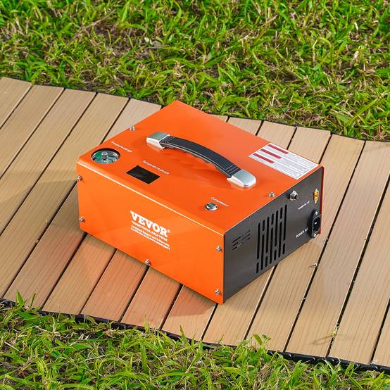 VEVOR Compresseur PCP portable 30 MPa, convertisseur intégré arrêt auto 12V/230V, sans huile. Pour pistolet a air. - Image 8