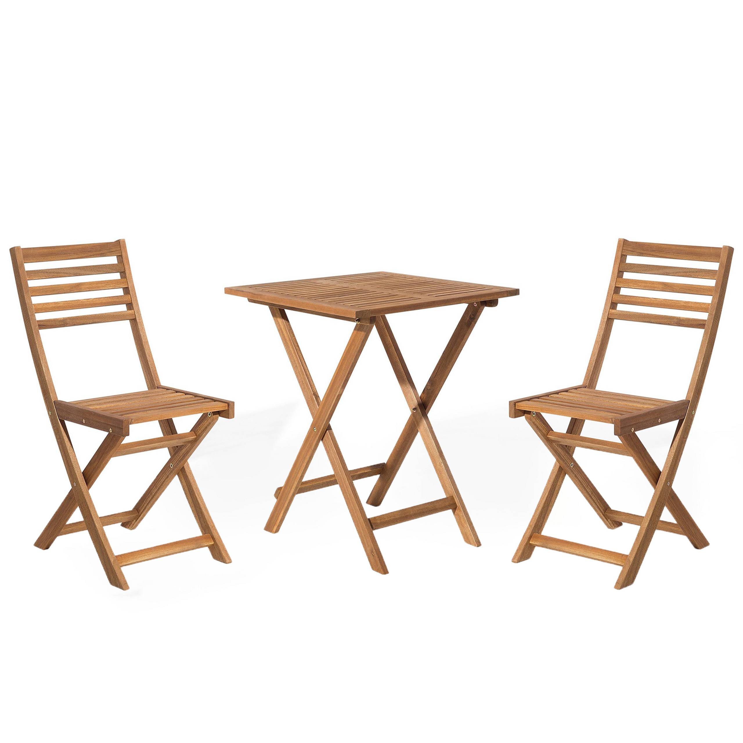 Beliani - Set de bistrot, 2 Personnes Acacia Marron clair FIJI - Beliani - Imagen 2
