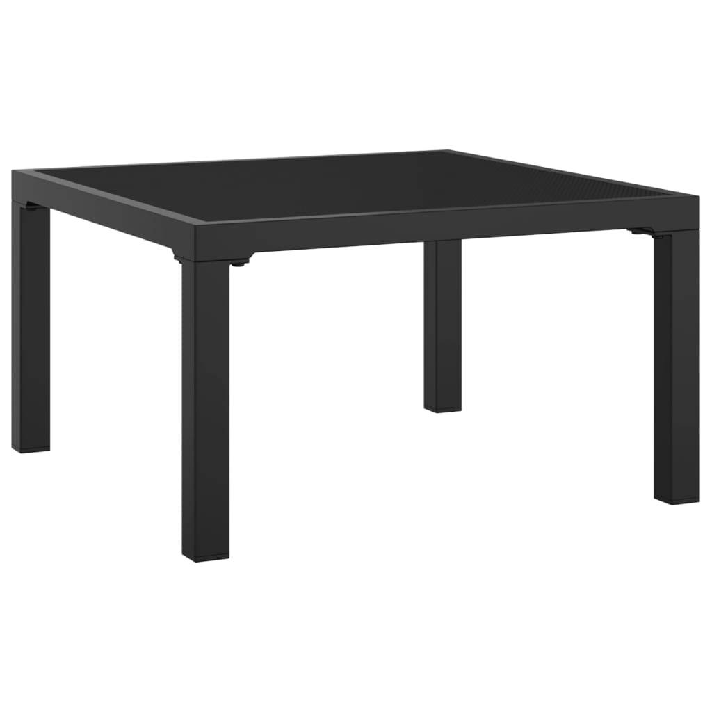 Repose-pied de jardin | Tabouret de jardin | Pouf avec coussin noir et gris résine tressée Maison Chic - Image 4