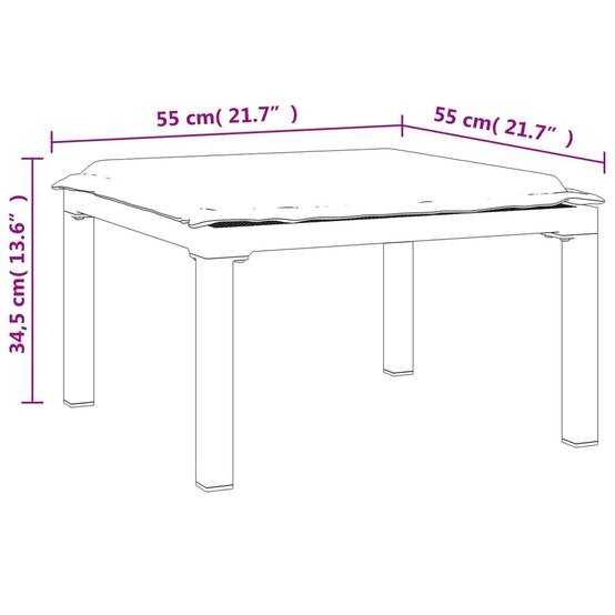 Repose-pied de jardin | Tabouret de jardin | Pouf avec coussin noir et gris résine tressée Maison Chic - Image 7