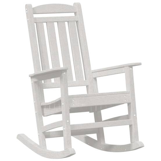 Chaise Berçante de Jardin Blanc 92 x 70 x 108 cm HDPE - PANGIVO - Image 2