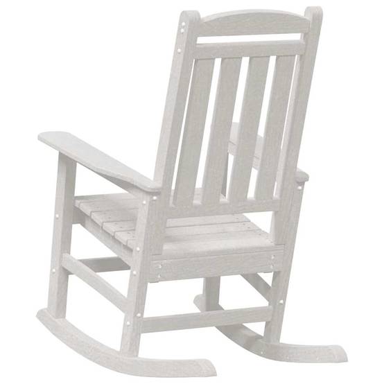 Chaise Berçante de Jardin Blanc 92 x 70 x 108 cm HDPE - PANGIVO - Image 6