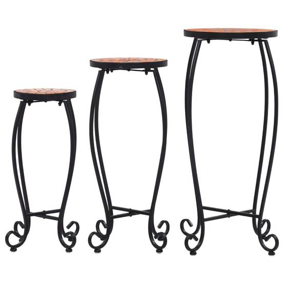 Maison Chic - Table de jardin - Tables mosaïque 3 pcs Terre cuite Céramique HL1093 - Image 3