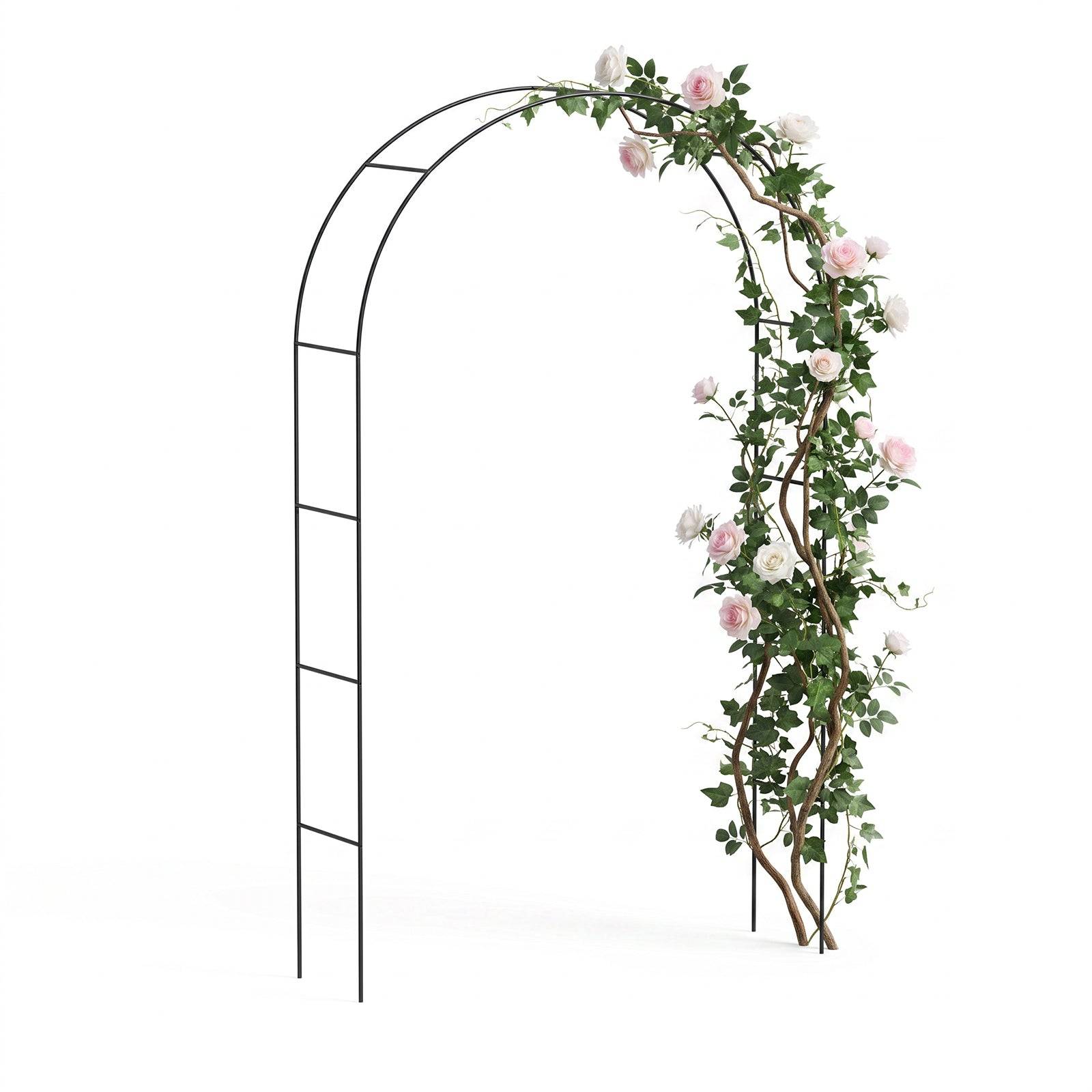 Vounot - Arche de jardin en métal noir 140x37x240 cm - Support pour plantes grimpantes et rosiers - Structure modulable - VOUNOT® - Image 1