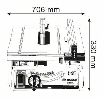 Bosch Professional - Scie circulaire sur table GTS 10 J - BOSCH - avec accessoires - 0601B30500 - Image 2