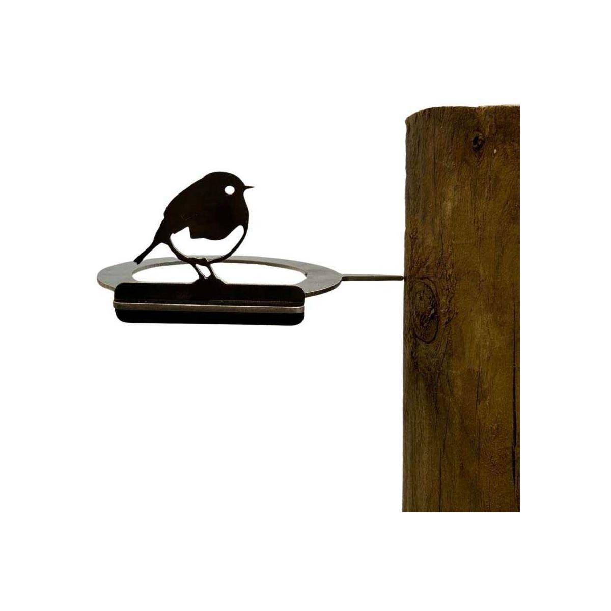 Metalbird - Support pour bol mangeoire en acier corten Bird - Imagen 1