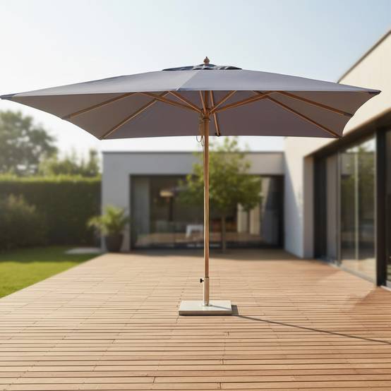Parasol droit gris 4x3 m Pegasia - Gecko Jardin - Imagen 1