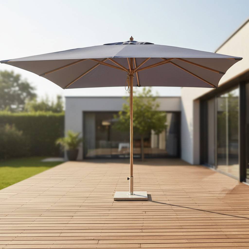 Parasol droit gris 4x3 m Pegasia - Gecko Jardin - Imagen 1