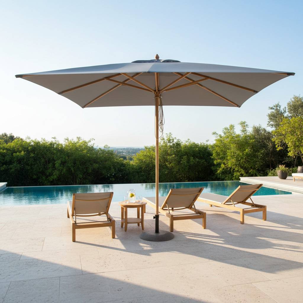 Parasol droit gris 4x3 m Pegasia - Gecko Jardin - Imagen 7