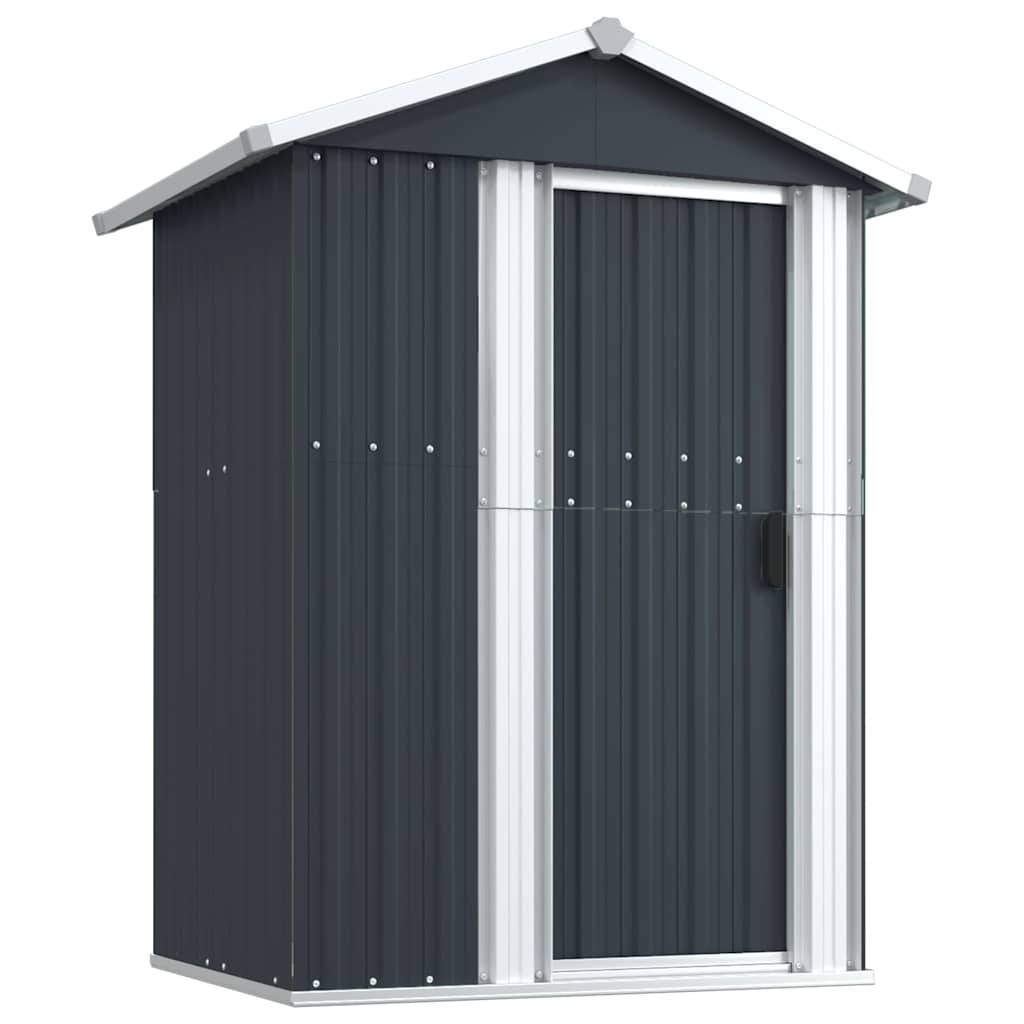 PANGIVO - Abri de jardin avec porte coulissante - Acier galvanisé - Anthracite 126x97,5x177 cm - Surface au sol 1,02m² - PANGIVO - Image 1