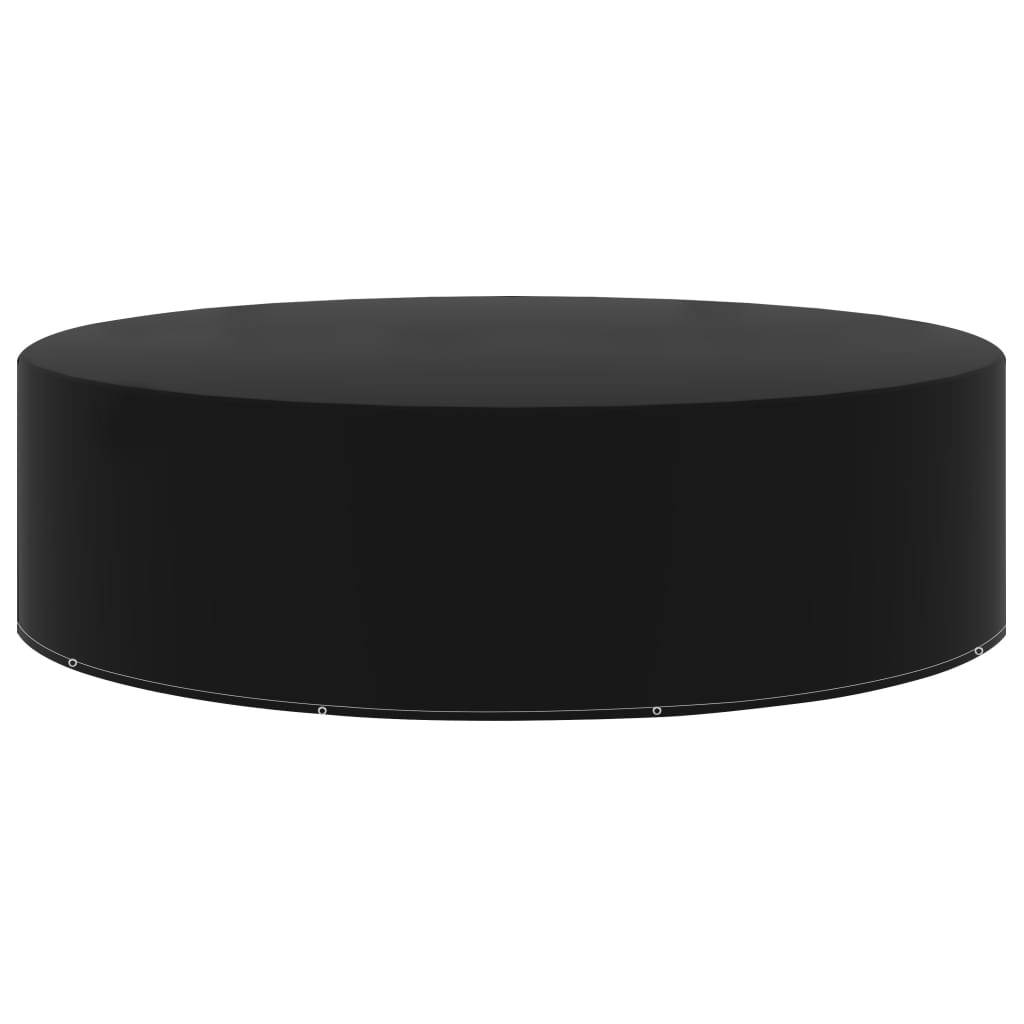 Housse de Protection Ronde PE pour Table de Jardin Imperméable Anti-UV Noir Ø325x90 cm – ComfortXL Outdoor Living - Image 1