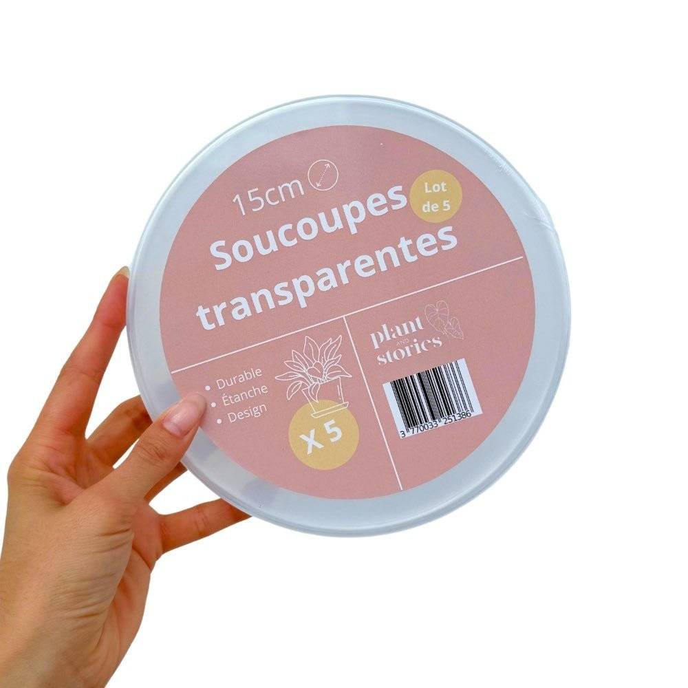 Pack de 50 Soucoupes transparentes pour plantes - Soucoupes rigides - Coupelles pour plantes - Image 9