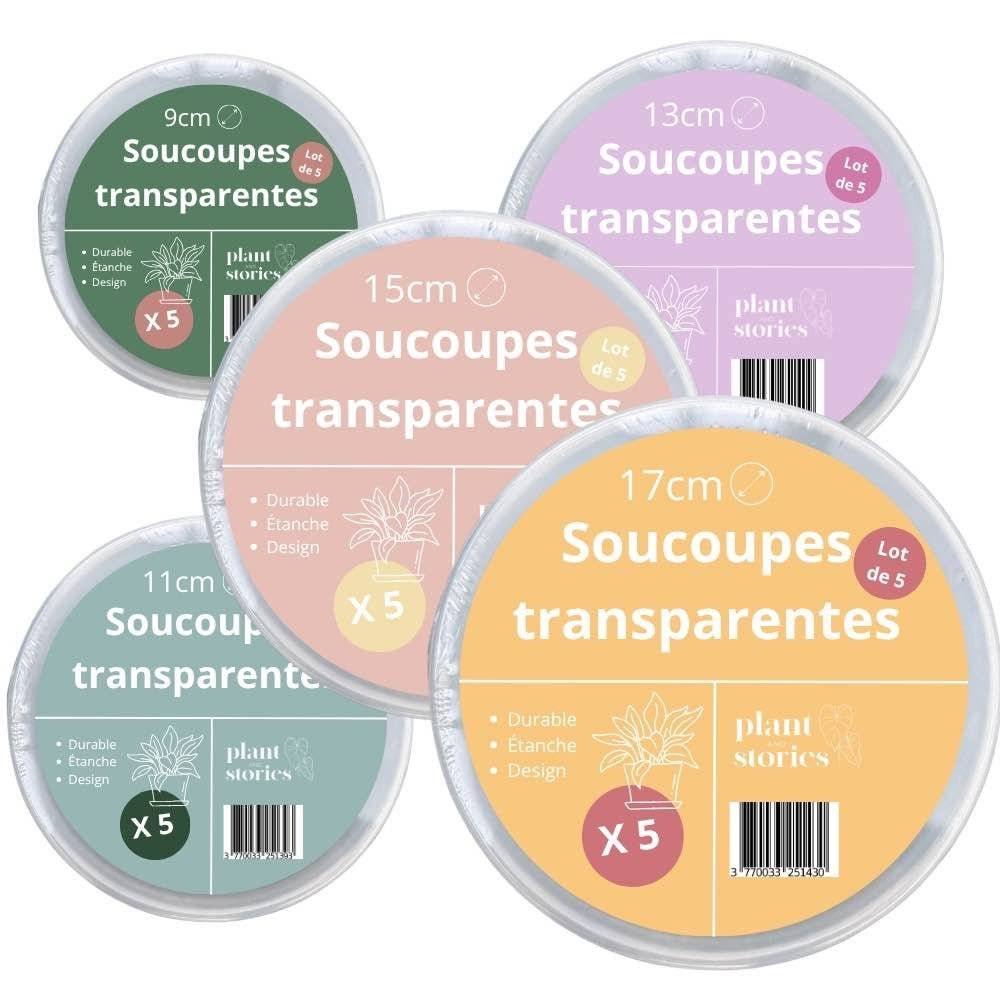 Pack de 50 Soucoupes transparentes pour plantes - Soucoupes rigides - Coupelles pour plantes - Image 5