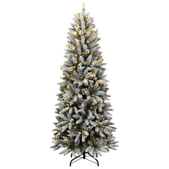 ComfortXL - Sapin de Noël artificiel floqué et lumineux 300 LED Vert 180 cm – ComfortXL Outdoor Living - Image 2
