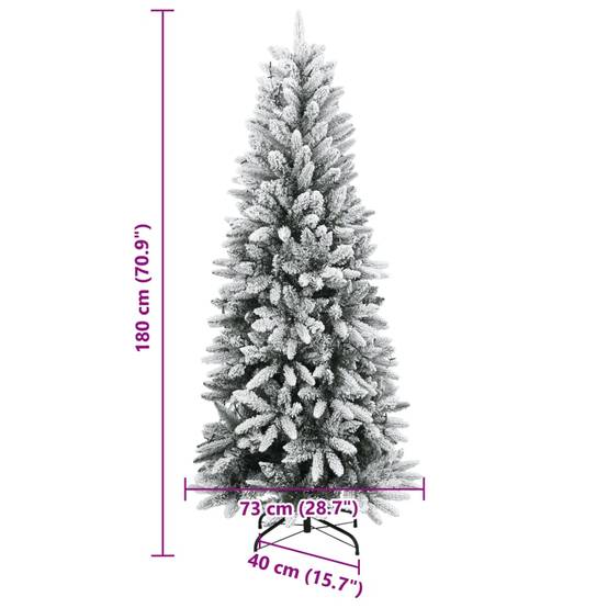 ComfortXL - Sapin de Noël artificiel floqué et lumineux 300 LED Vert 180 cm – ComfortXL Outdoor Living - Image 10