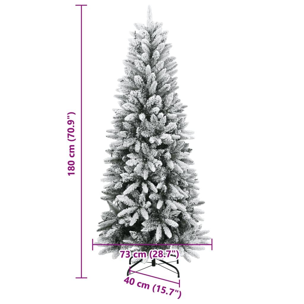 ComfortXL - Sapin de Noël artificiel floqué et lumineux 300 LED Vert 180 cm – ComfortXL Outdoor Living - Image 10