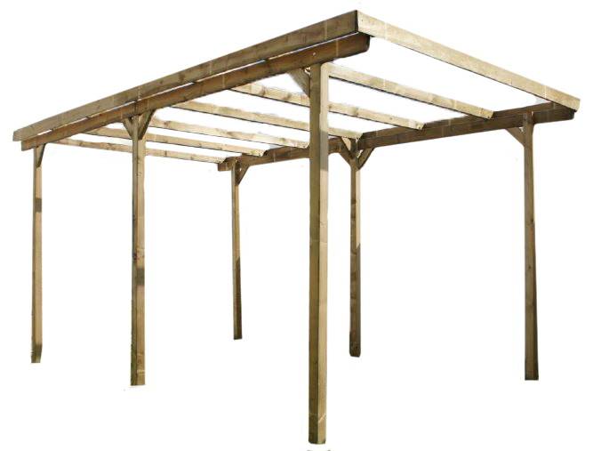 Châlet-Jardin - Carport en bois sans couverture Delahaye 15 m² Chalet & Jardin - Image 1