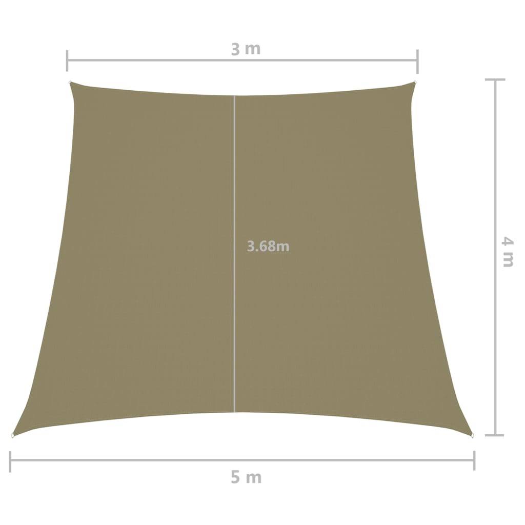 Helloshop26 - Voile d'ombrage parasol tissu oxford trapèze 3/5 x 4 m beige - Imagen 6