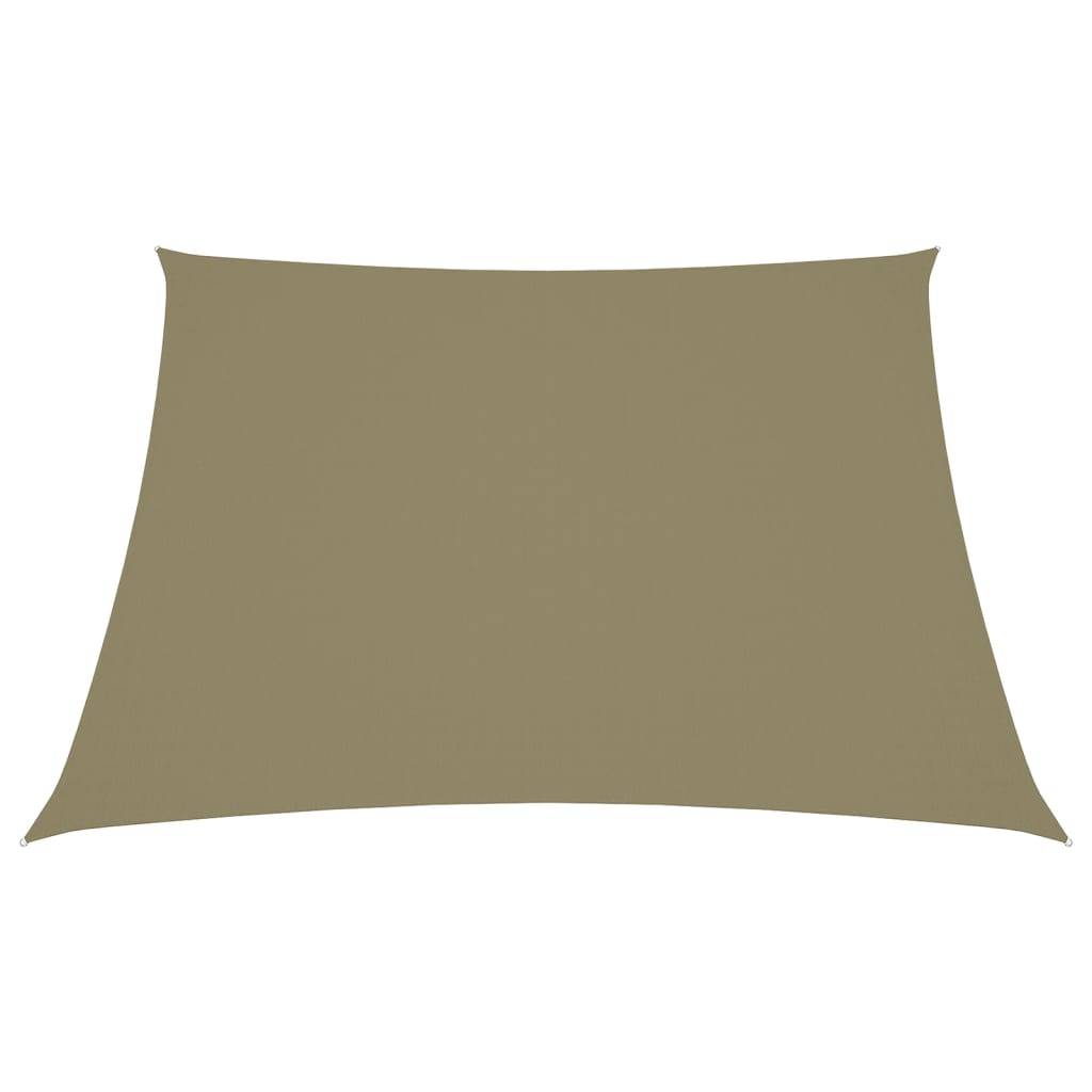 Helloshop26 - Voile d'ombrage parasol tissu oxford trapèze 3/5 x 4 m beige - Imagen 2