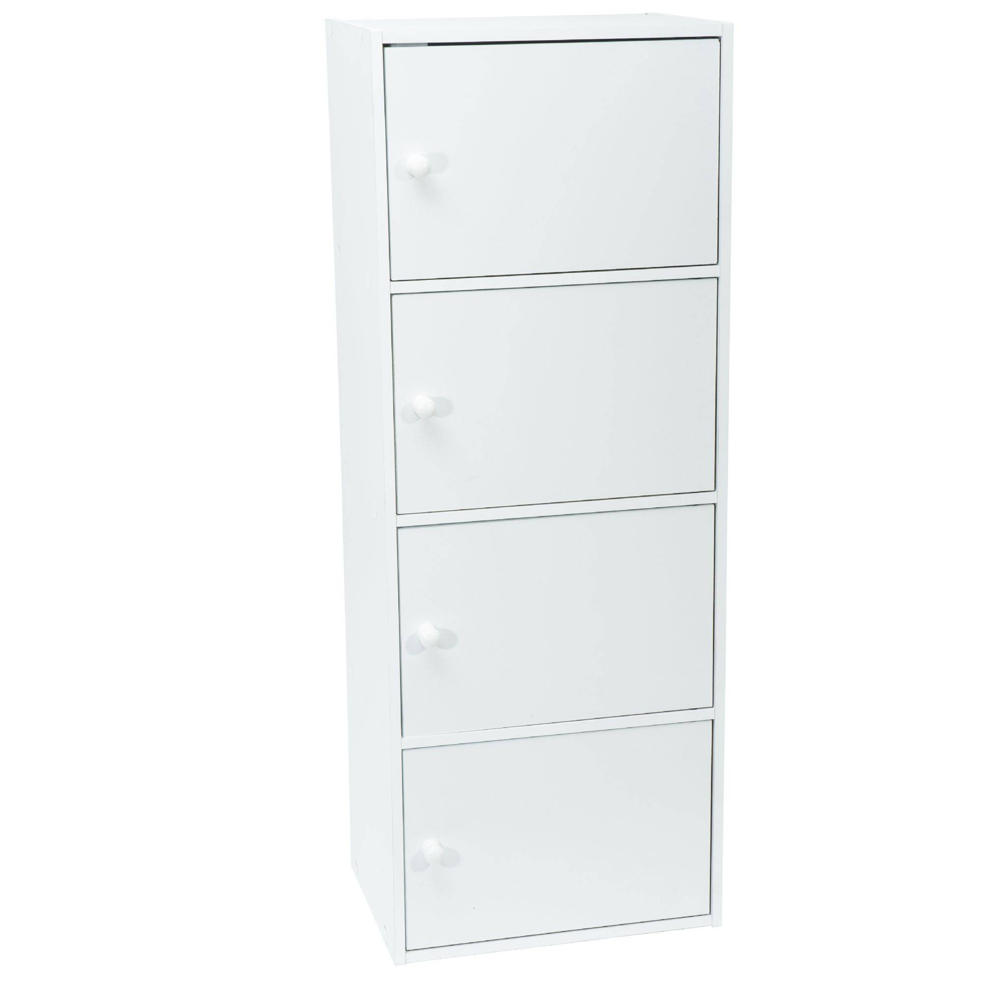 Meuble blanc à portes WERKA PRO - 4 portes (106 x 40 x 29 cm) - Image 4