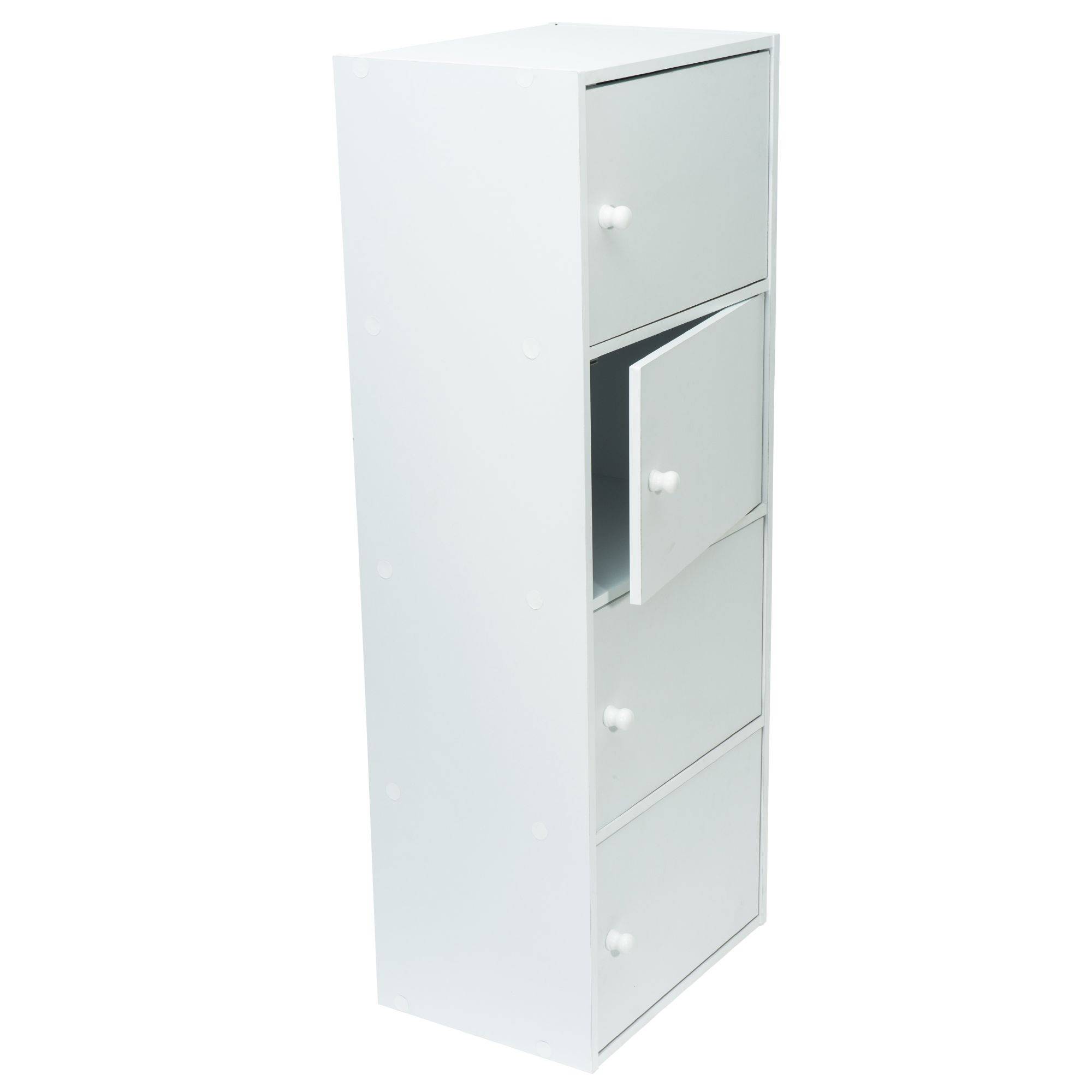 Meuble blanc à portes WERKA PRO - 4 portes (106 x 40 x 29 cm) - Image 3
