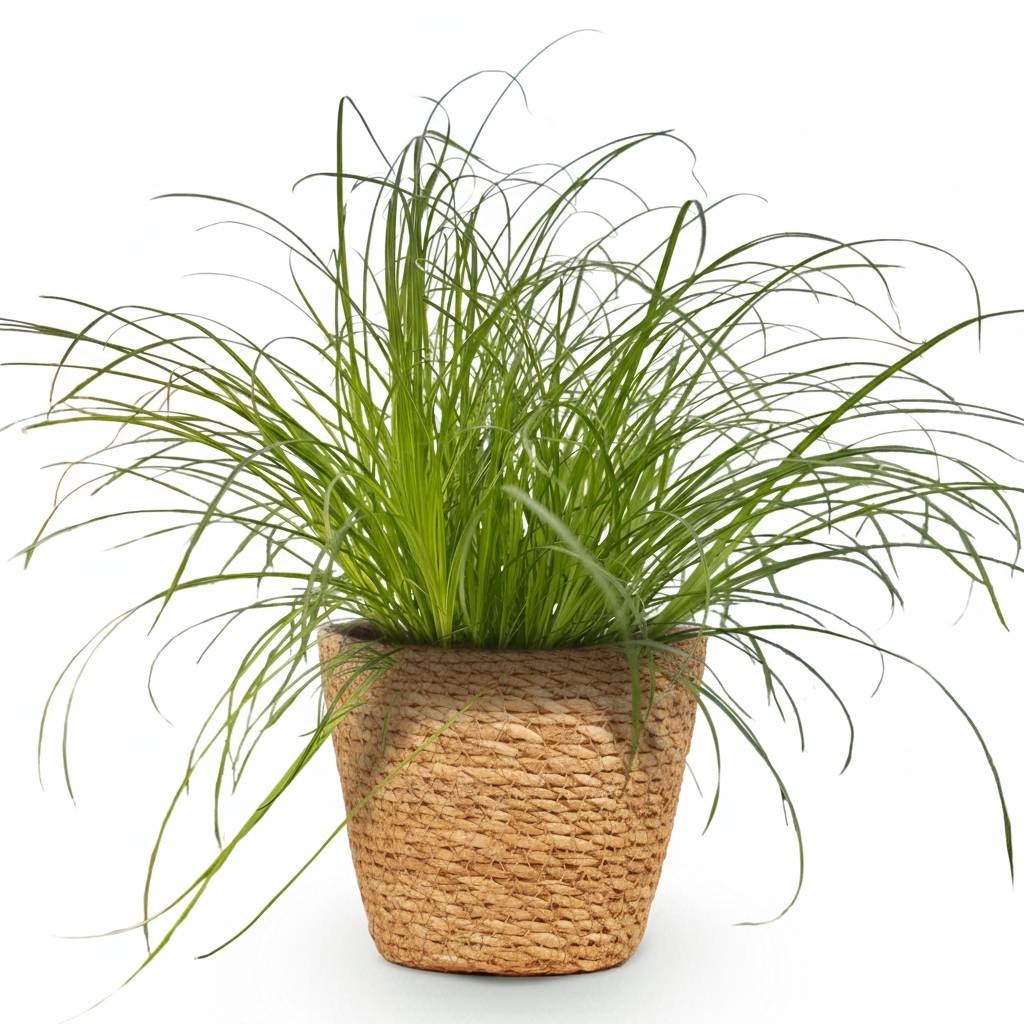La Green Touch - Cyperus alternifolius Zumula - Papyrus Zumula (herbe à chat) - Panier en jonc de mer inclus - Pot Ø20 cm, H 30 cm - Image 2