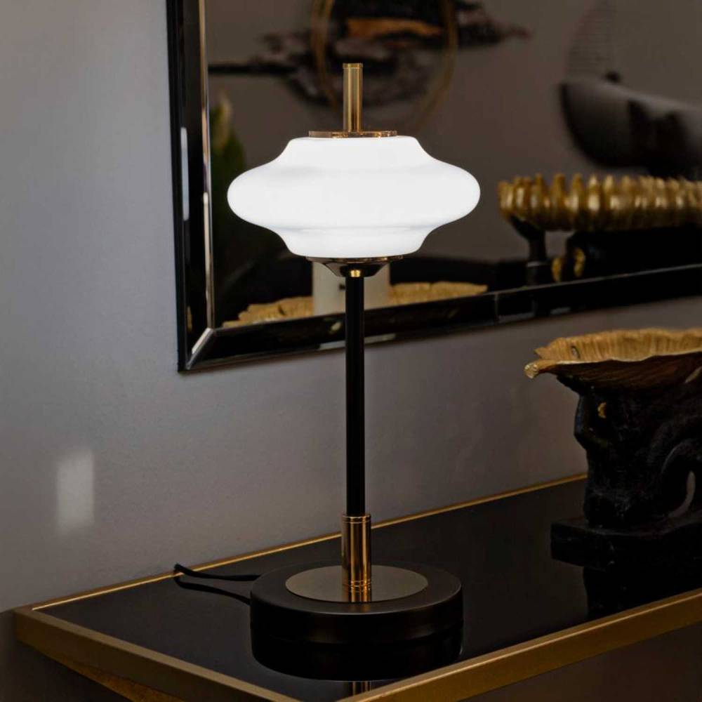 Lampe à poser en métal et verre 22 x 46 cm Vintage Mauro Ferretti - Image 2