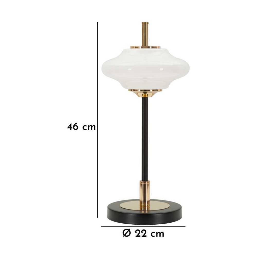 Lampe à poser en métal et verre 22 x 46 cm Vintage Mauro Ferretti - Image 3