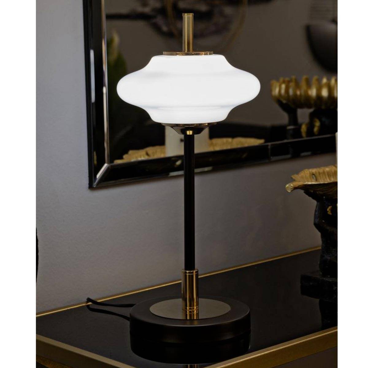 Lampe à poser en métal et verre 22 x 46 cm Vintage Mauro Ferretti - Image 5