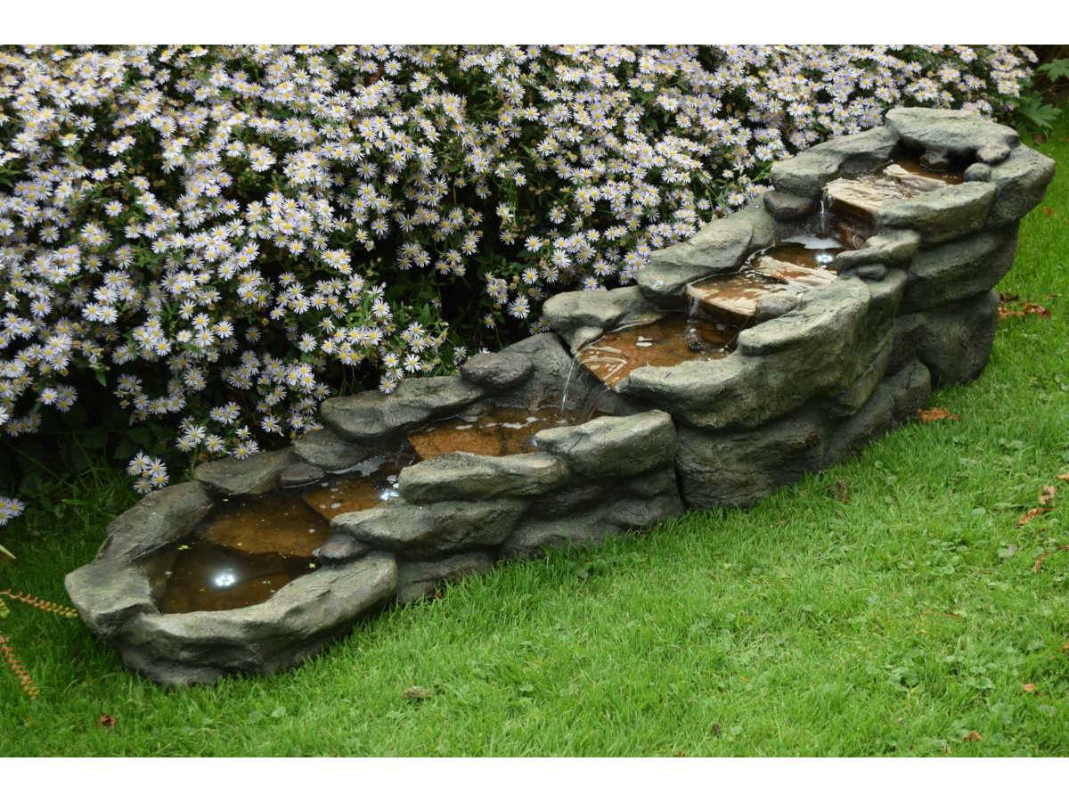 Ubbink - Fontaine de jardin Brembo allongée rochers et pierres, avec éclairage LED - Ubbink - Imagen 5