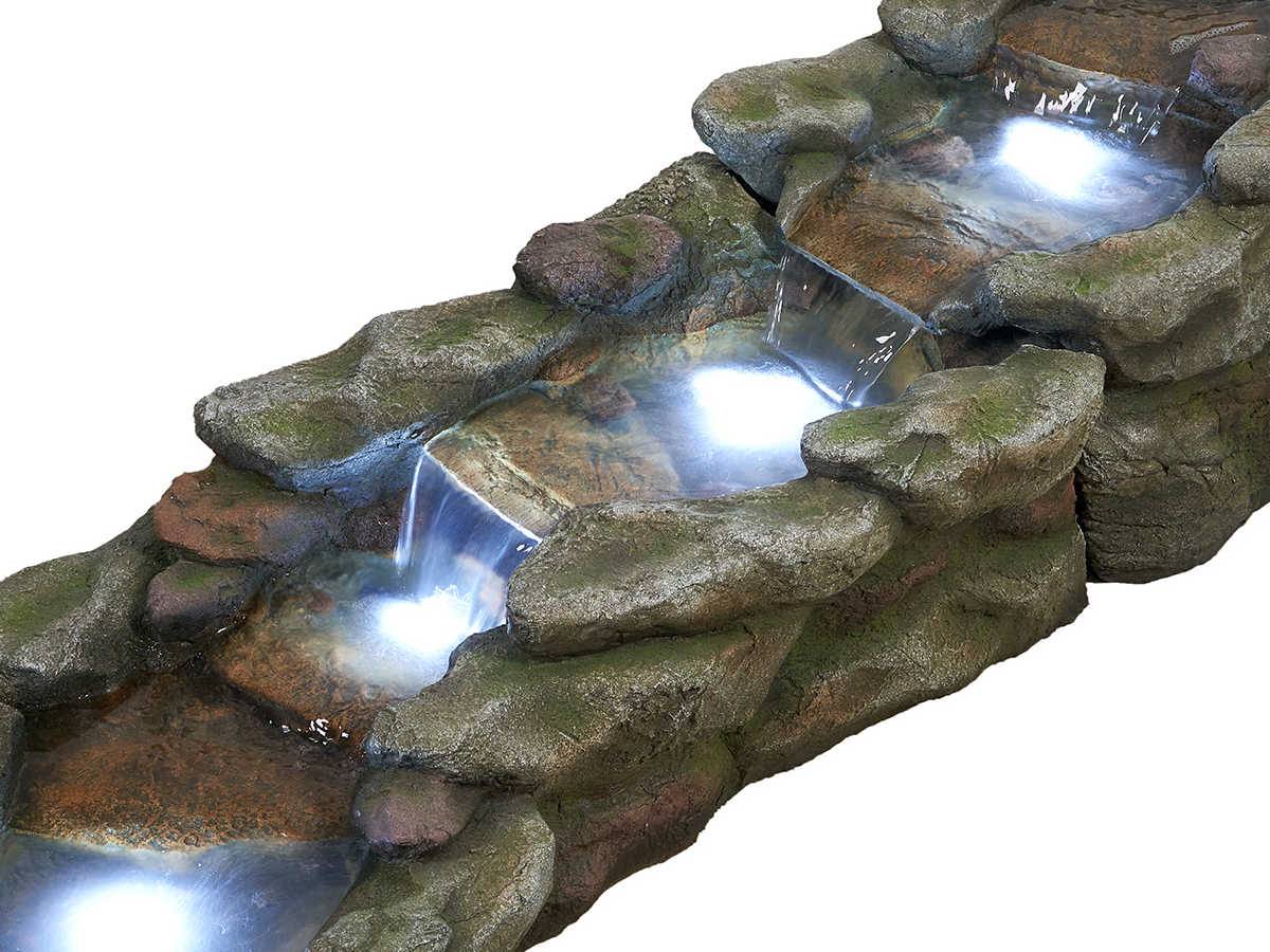 Ubbink - Fontaine de jardin Brembo allongée rochers et pierres, avec éclairage LED - Ubbink - Imagen 4