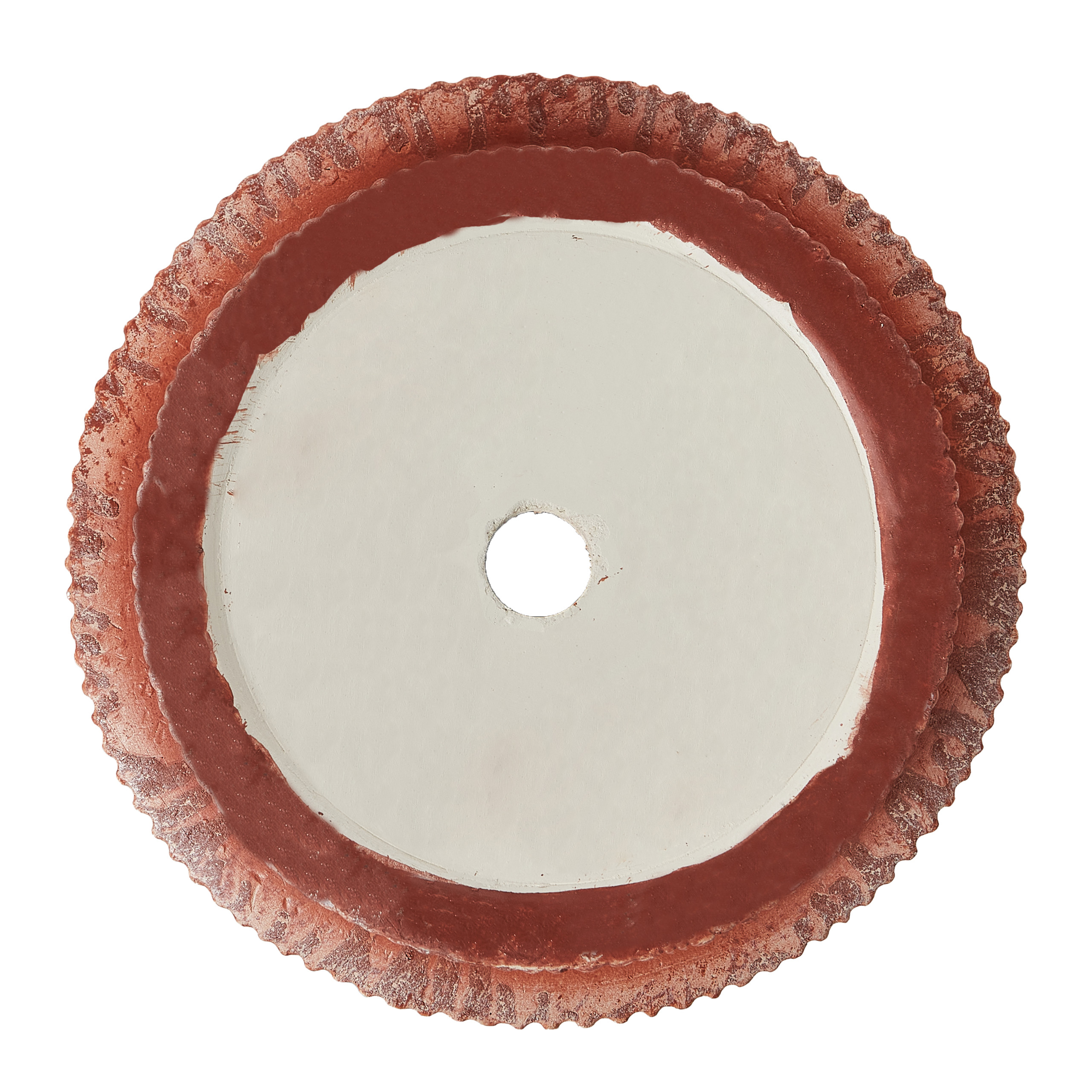 Beliani - Pot de Fleurs Marron Doré en Fibre d'argile à Nervures 30 x 30 x 30 cm avec Trou de drainage Cache-pot Extérieur pour Jardin Patio - Imagen 5
