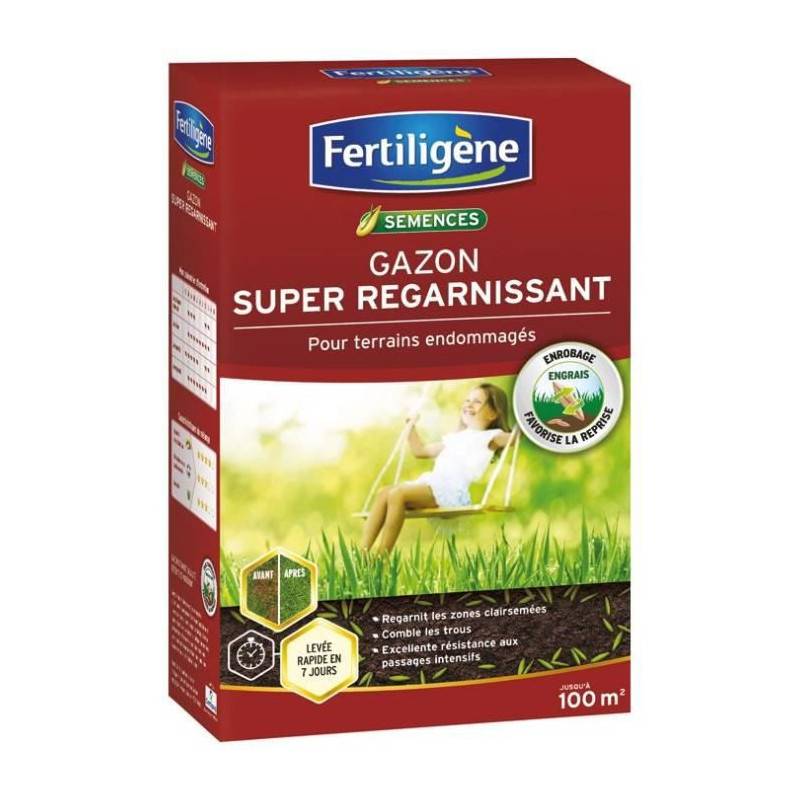 Fertiligène - Fertiligene Gazon Regarnissage Terrains Endommages - 2 Kg