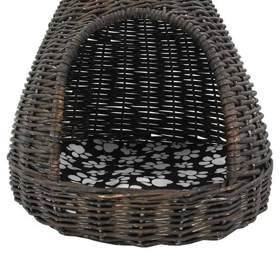 Vidaxl - Panier pour chats avec coussin Gris 40x60 cm Saule naturel vidaXL 170778 - Imagen 5