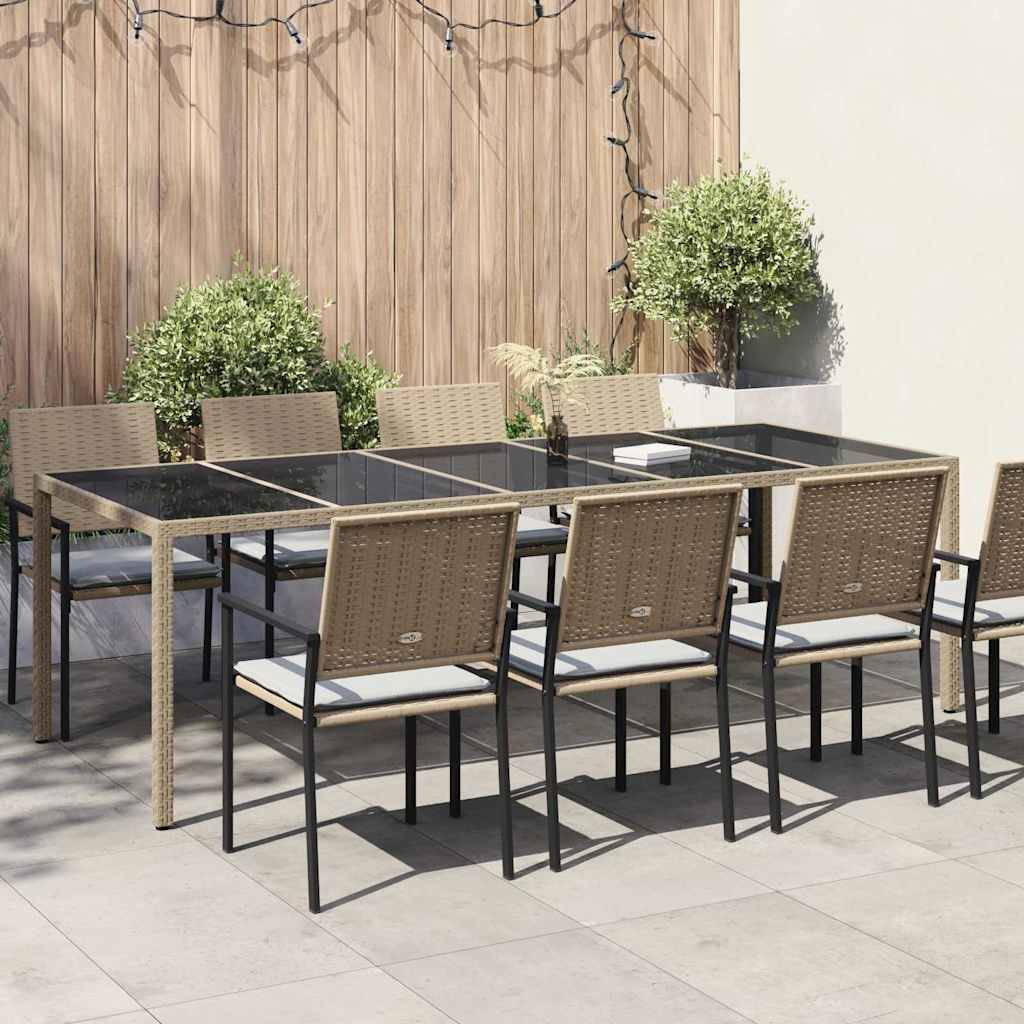 PANGIVO - Table de Jardin Polyrotin Beige 250 x 100 x 75 cm - PANGIVO - Image 1