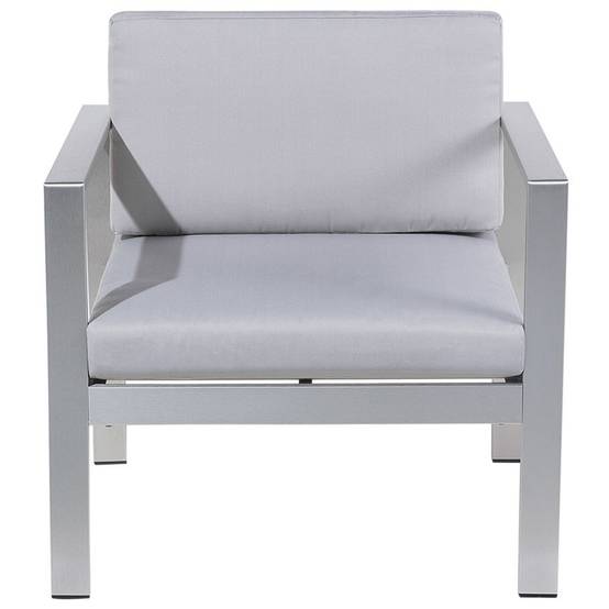 Beliani - Fauteuil Aluminium Gris clair SALERNO - Beliani - Image 3