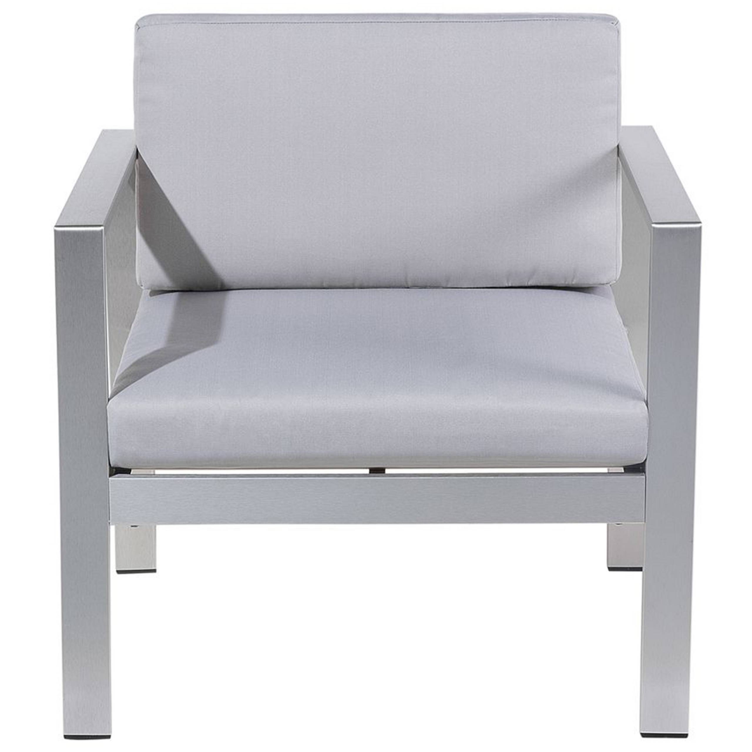 Beliani - Fauteuil Aluminium Gris clair SALERNO - Beliani - Image 3