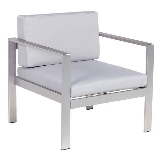 Beliani - Fauteuil Aluminium Gris clair SALERNO - Beliani - Image 4