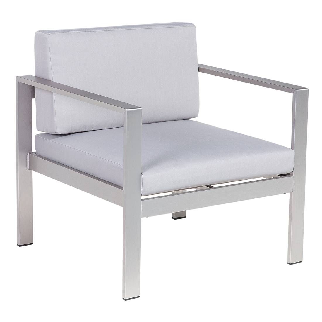 Beliani - Fauteuil Aluminium Gris clair SALERNO - Beliani - Image 4