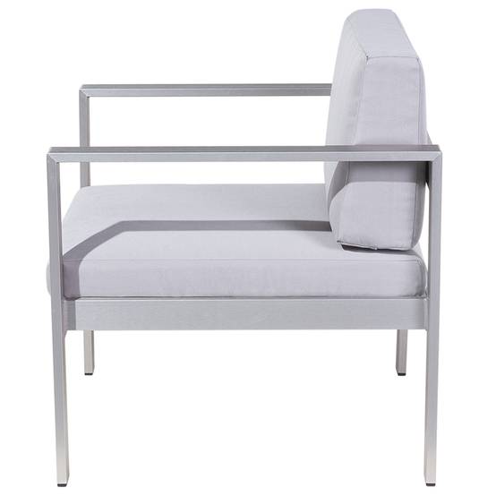 Beliani - Fauteuil Aluminium Gris clair SALERNO - Beliani - Image 6
