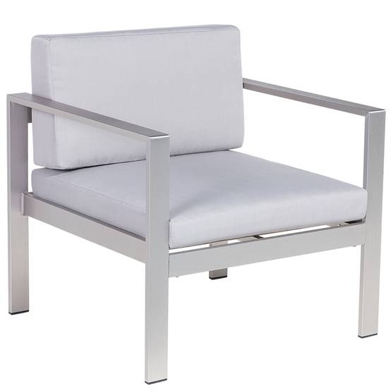 Beliani - Fauteuil Aluminium Gris clair SALERNO - Beliani - Image 1