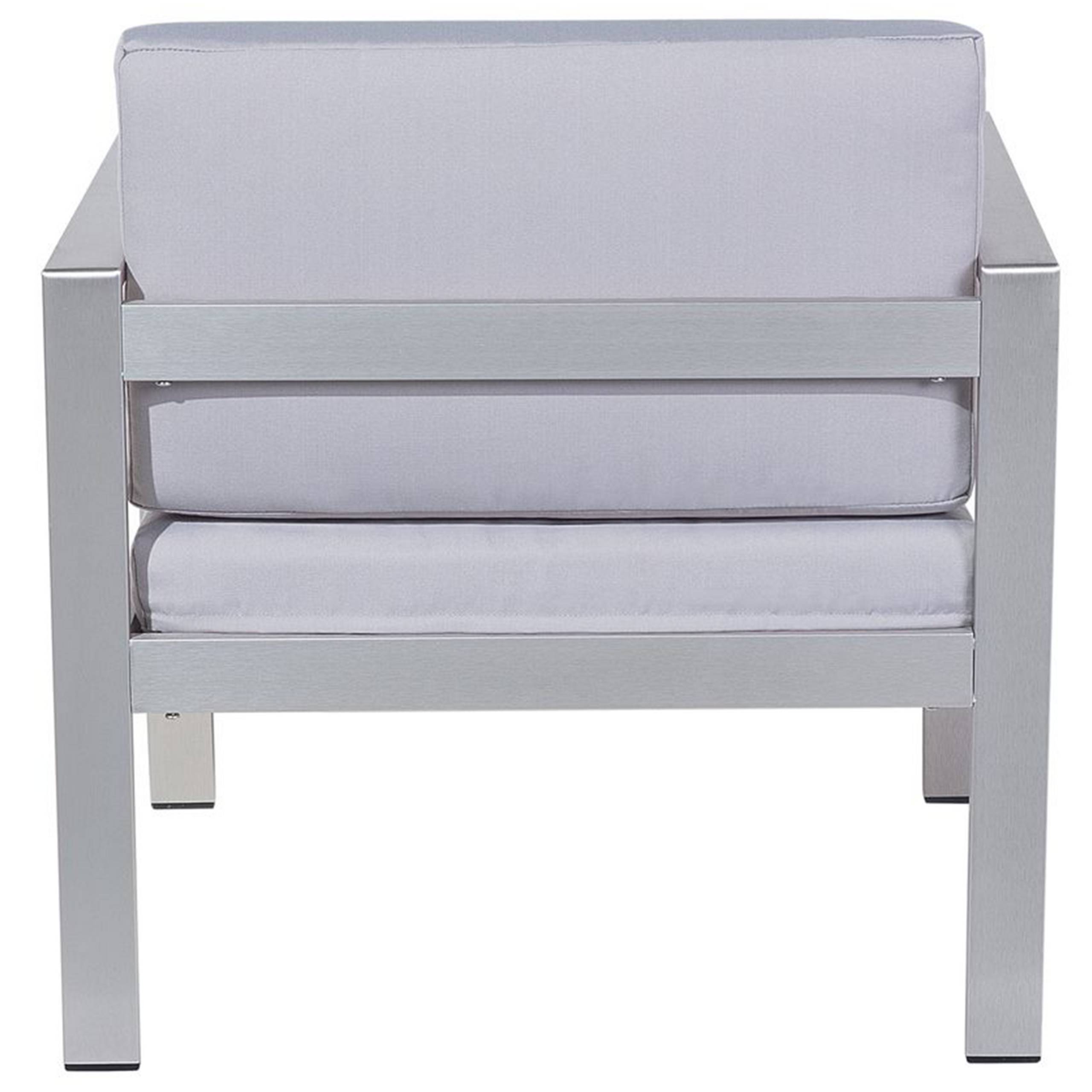 Beliani - Fauteuil Aluminium Gris clair SALERNO - Beliani - Image 5