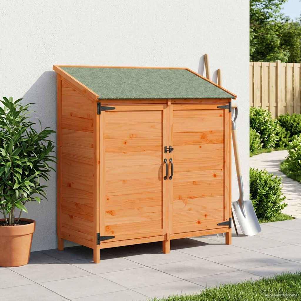 Vidaxl - Abri de jardin Marron 106 x 56 x 113,5 cm Bois de Sapin Massif 0.6m² vidaXL 42033443 - Image 4