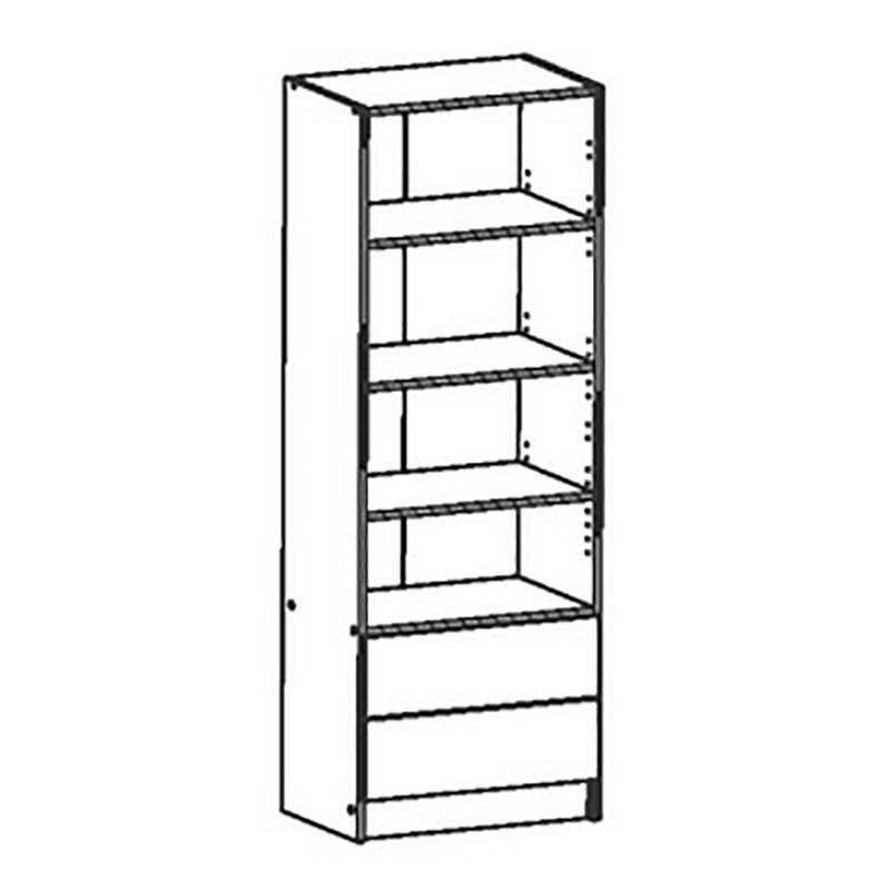 Armoire lingère 2 portes 2 tiroirs Laud - Image 3